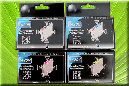 Audio und Video: UNINK Multipack 10 Tintenpatronen Epson STYLUS PHOTO R240 R245 RX400 RX420 RX421 RX425 RX520 alternativ zu T055140 schwarz, T055240 cyan, T055340 magenta und T055440 yellow.