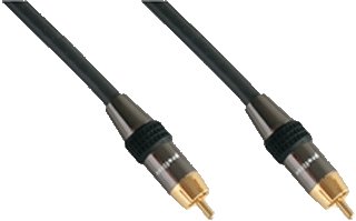 Heimkinosysteme: High-End Chinch Verbindungskabel 1,0 Meter 24 Karat vergoldete Kontakte, Cinch-Stecker auf Cinch-Stecker * Chinch cable connection 1.0 meters of 24 carat gilded contacts, Cinch plugs on Cinch plugs Home Cinema Quality