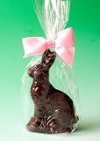 Helen Grace Chocolates, Solid Sugar-Free Dark Chocolate Easter Bunny, 6.5 oz. Gift Bag