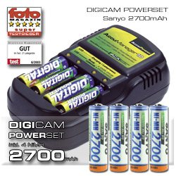 AccuPower AccuManager10 mit 4x Sanyo 2700mAh Mignon/AA