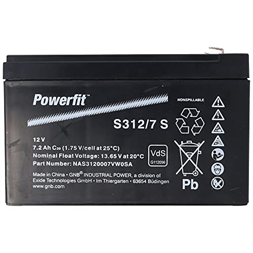 Drucker: Exide Powerfit S312/7S Blei Akku, Anschluss 4,8, VDS Zulassung