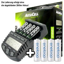 Festplatten: Sanyo eneloop Micro AAA und LCD-Ladeger�t