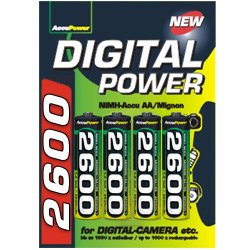AccuPower 2600mAh Mignon 4er Sparset