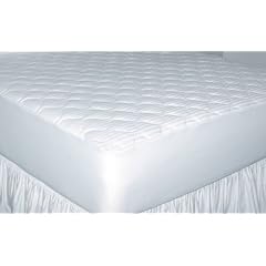 Deluxe 100% Cotton Damask Stripe Mattress Pad, Queen