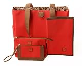 Leopard in Red Classic Tote Set