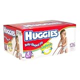 Huggies Baby-Shaped Fit Diapers, Size 4 (22-37 Lbs), Disney, Pack of 126 Diapers