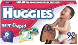 Huggies Baby-Shaped Fit Diapers, Size 6 (Over 35 Lbs), Disney, Pack of 92 Diapers