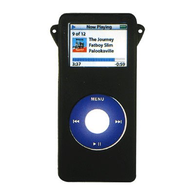 Festplatten: Silikon Case fuer Nano in schwarz, dehnbare Tasche / Huelle fuer Ihren MP3 Player!