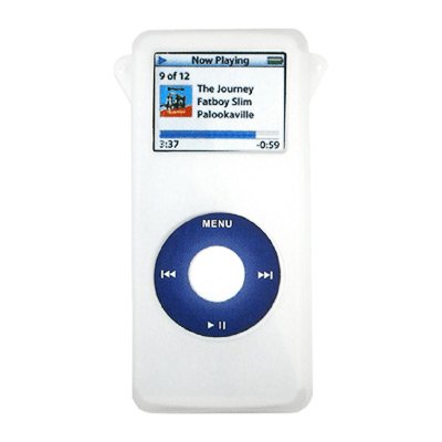 Festplatten: Silikon Case fuer Nano in wei�, dehnbare Tasche / Huelle fuer Ihren MP3 Player!
