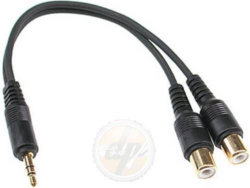 Kompaktanlagen: Klotz Y-Kabel 0,2 m Minijack/m st. - 2 Cinch/F m.