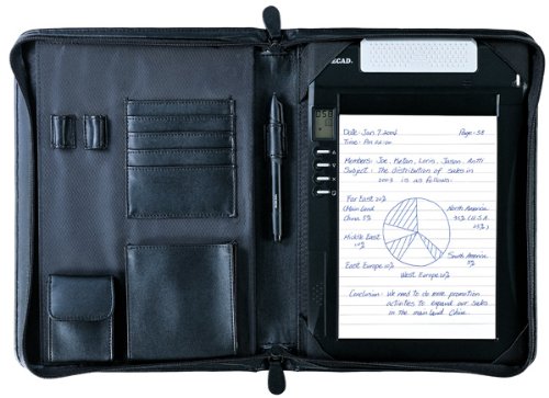 Projektoren: Portfolio fr DigiMemo A402 - Elegante Mappe f�r das DigiMemo A402 mit vielen Innenf�chern und einem Au�enfach f�r DIN A4 Dokumente.
