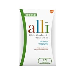 Alli Weight-Loss Aid, Orlistat 60mg Capsules, 120-Count Refill Pack
