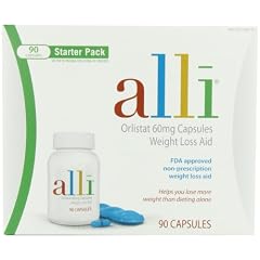 Alli Weight-Loss Aid, Orlistat 60mg Capsules, 90-Count Starter Pack