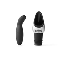 Metrokane Wine Pourer with Stopper, Black
