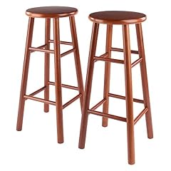 Winsome Wood Assembled 30-Inch Cherry Finish Bar Stools, Set of 2