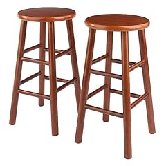 Winsome Wood Assembled 24-Inch Cherry Finish Kitchen Stools, Set of 2