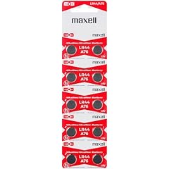 Maxell Watch Battery Button Cell LR44 AG13 A76 Pack of 10 Batteries