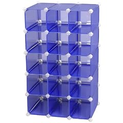 Storage Solutions 0743B4 15 Pair Customizable Shoe Cubby, Blue