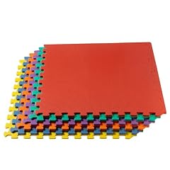 24 Sq. Ft. (set of 6 + borders) We Sell Mats Anti-Fatige Interlocking EVA Foam Flooring-Set of six Multi-Color Tiles-Each 2x2x3/8 Thick