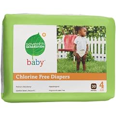 Seventh Generation Chlorine Free Baby Diapers, Stage 4 (22-37 Lbs.), Case of 120 Diapers [Amazon Frustration-Free Packaging]