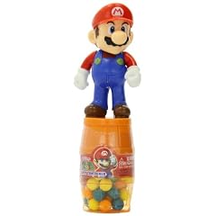 Ausome Candy Mario Barrel Candy Container, 1.34-Ounce Packages (Pack of 12)