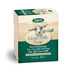 Canus Goats Milk Fragrance Free Bar Soap, Five-Ounce Bars in 3-Count Boxes (Pack of 4)