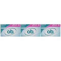 o.b. Regular Absorbency Tampons, 40-Count Boxes (Pack of 3)