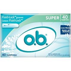 o.b. Super Absorbency Tampons, 40-Count Boxes (Pack of 3)