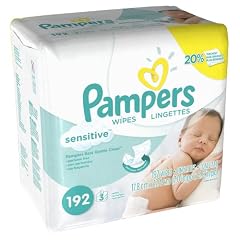 Pampers Sensitive Baby Wipes Refills, 192-Count Packages, Pack of Four (768 wipes)