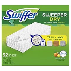 Swiffer Sweeper Dry Sweeping Cloths, Febreze Fresh Scent Citrus & Light, 32-Count Boxes (Pack of 3)
