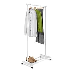Honey-Can-Do GAR-01121 Portable Garment Rack with Casters Powder Coated Finish, White
