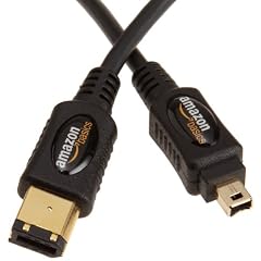 AmazonBasics IEEE 1394 4-Pin/6-Pin FireWire Cable (6 Feet / 1.8 Meters) [Amazon Frustration-Free Packaging]