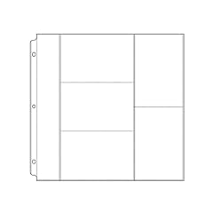 12x12 3-Ring Photo Sleeve Refills For 4x6, 6x4 & 12x2 Photos, 10/Pkg.