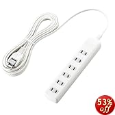 ELECOM �d���^�b�v ���K�[�h 6�� 5m �z���C�g T-K01-2650WH