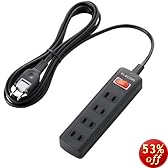 ELECOM �d���^�b�v ���K�[�h �ȃG�l �ꊇ�X�C�b�` 4�� 2.5m �u���b�N T-K02-2425BK