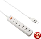 ELECOM �d���^�b�v ���K�[�h �ȃG�l �ꊇ�X�C�b�` 6�� 2.5m �z���C�g T-K02-2625WH