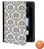 Verso �yKindle Fire HD��p�P�[�X�J�o�[�z Trends Versailles Damask �g�����Y ���F���T�C�� �_�}�X�N �u���b�N/�z���C�g VR104-001-23