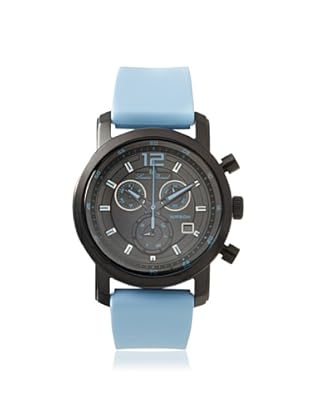 Lucien Piccard Unisex 12585-BB-01-BBLAS Toules Light Blue/Black Silicone Watch