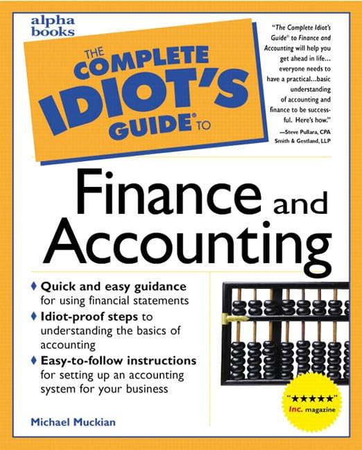 The complete idiot's guide to finance and accounting Cover