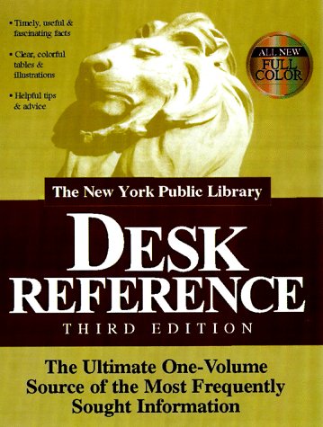 The New York Public Library desk reference. Cover