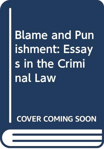 Blame and punishment Cover