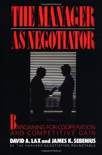 The manager as negotiator Cover