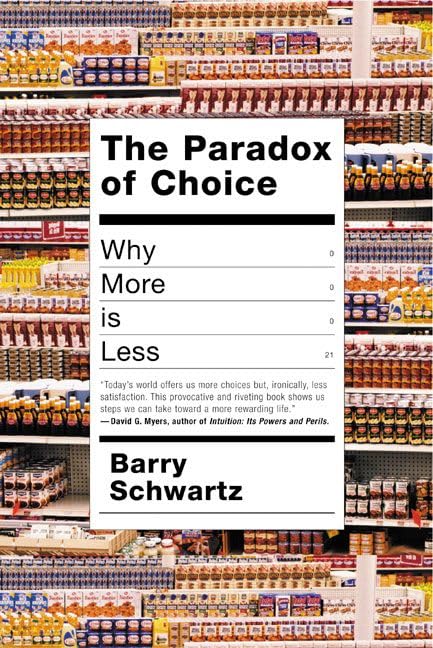 The paradox of choice Cover