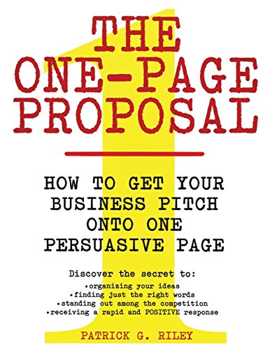 The One-Page Proposal Cover