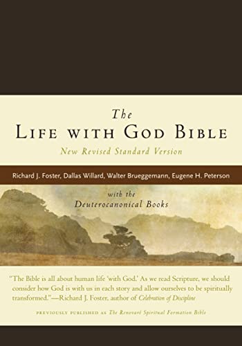 The Life with God Bible NRSV (Compact, Ital Leath, Brown): with the Deuterocanonical Books (A Renovare Resource) Cover