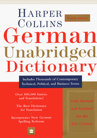 Collins German/English, English/German dictionary, unabridged Cover