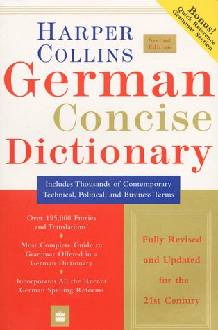 Collins German Concise Dictionary, 2e (HarperCollins Concise Dictionaries) Cover