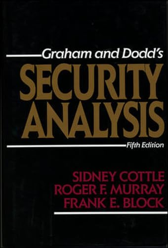 Graham and Dodd's security analysis. Cover