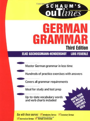 Schaum's outline of German grammar Cover