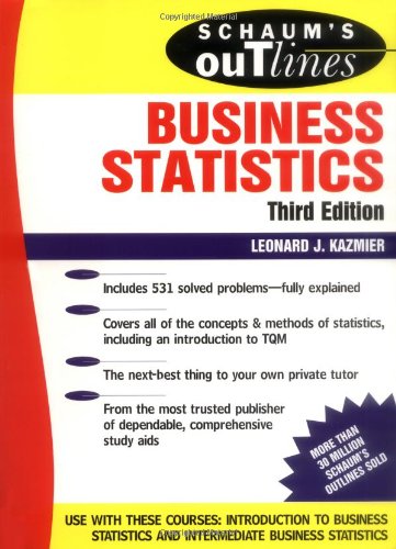 Schaum's outline of theory and problems of business statistics Cover